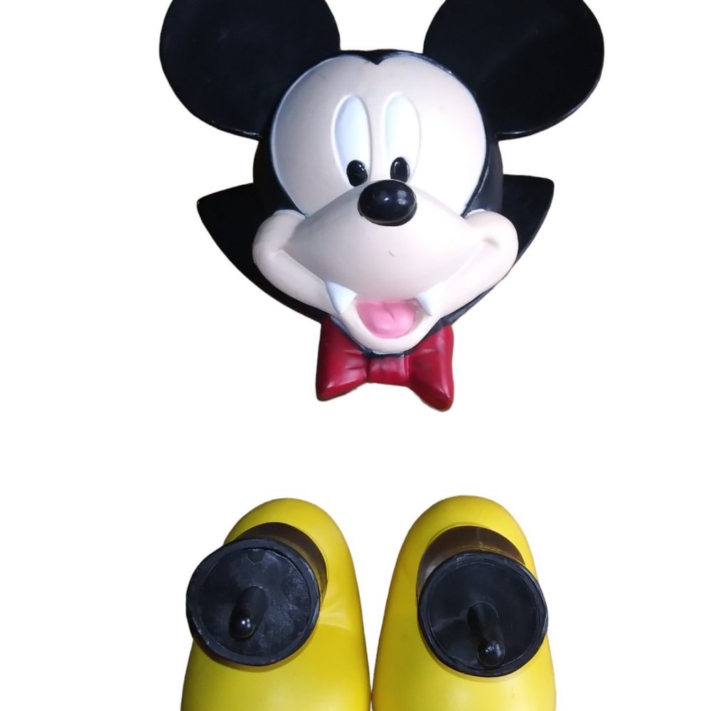 VTG GEMMY Mickey Mouse Dracula Vampire Cake Topper Head and Feet Pumpkin Insert